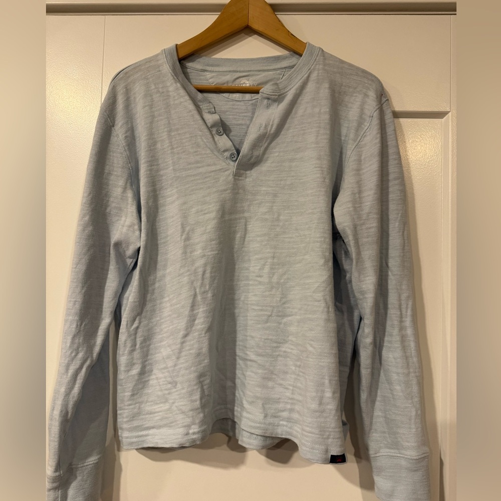 Faherty Light Blue Men’s Henley - Size M